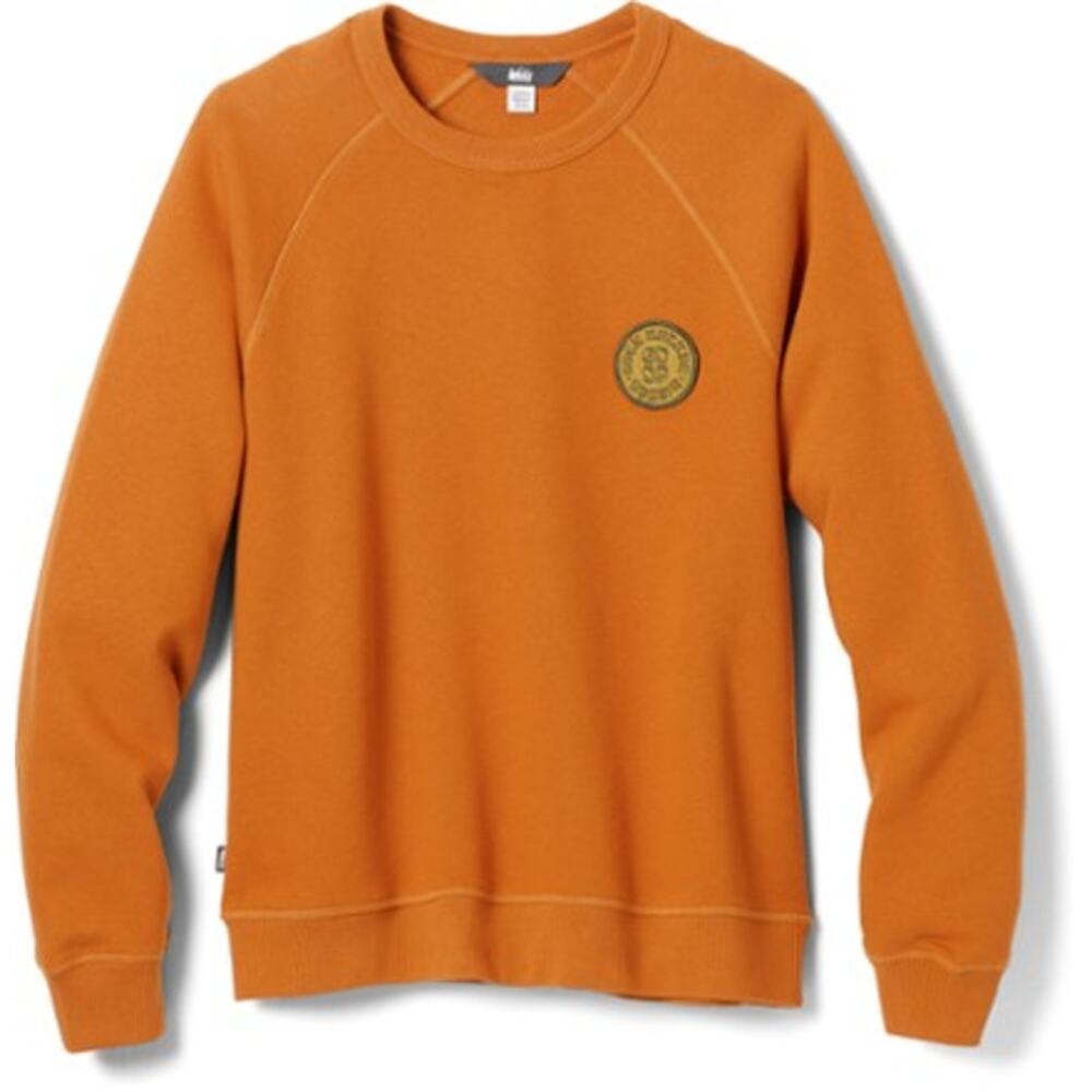 REI Seek Nature Patch Crewneck Sweatshirt Unisex – Orange – Small